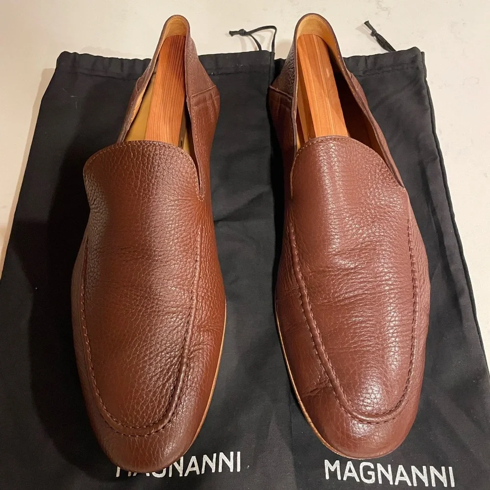 Magnanni Men's Heston Deerskin Leather House Slippers - Picture 2 of 10